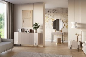 Malmi fésülködőasztal fiókokkal 100 cm - kasmír / fekete lábak