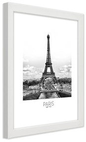 Gario Poszter Az ikonikus Eiffel-torony A keret színe: Fekete, Méret: 40 x 60 cm