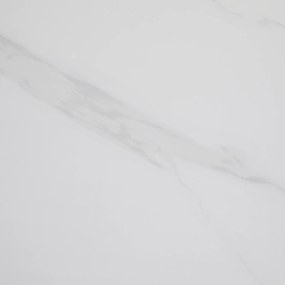 Étkezőasztal, fehér márvány/fekete, 160x80 cm, FLORENC TYP 2