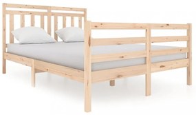 vidaXL tömör fa ágykeret 140 x 200 cm