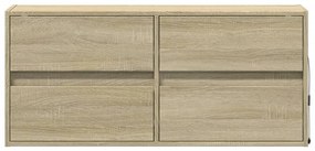 sonoma tölgy színű fali TV-szekrény LED-ekkel 100x31x45 cm