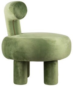 Világoszöld bársony fotel Abrazo – Leitmotiv