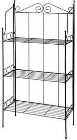Kovácsoltvas virágtartó állvány, 3 polcos, 55,5 x 110cm