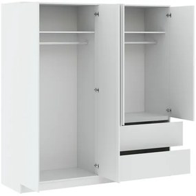 BASIT Gardróbszekrény Fehér Színben 195 cm