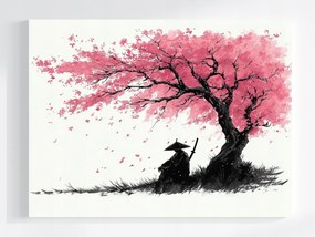 Vászonkép Canvas Grafika Ázsia Japán Cseresznye Szamuráj 80x60