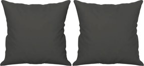 vidaXL 2 db sötétszürke mikroszálas szövet díszpárna 40 x 40 cm