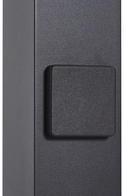 Modern kültéri oszlopos lámpa fekete füstüveggel 50 cm alkonyatérzékelővel IP44 - Denmark