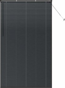 vidaXL Zsalugáter Redőnyök Fekete 220 x 125 cm Alumínium