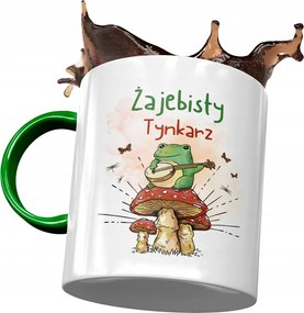 Zöld Bögre Vakolónak Békás Vakoló Nyomtatott Fotóval