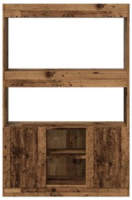 antik fa színű szerelt fa magasszekrény 92 x 33 x 140 cm