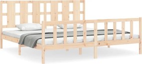 vidaXL tömör fenyőfa ágy matrac nélkül 200 x 200 cm