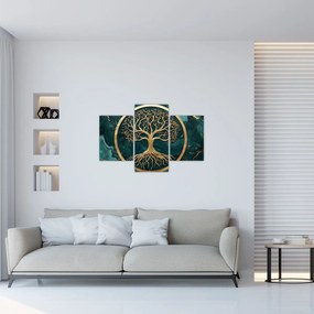 Kép – Márványban lévő arany életfa (90x60 cm)
