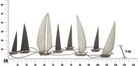 Fém fali dekoráció 119x51 cm Regata – Mauro Ferretti