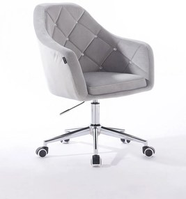 HR830K Acél Modern Velúr Szék Krómozott lábbal