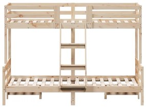 tömör fenyőfa emeletes ágy 80x200/120x200 cm