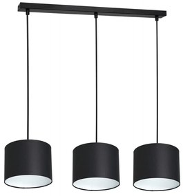 Csillár zsinóron ARDEN 3xE27/60W/230V fekete/fehér