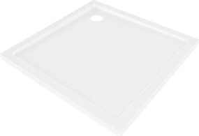 Mexen Flow karcsú, négyzet alakú zuhanytálca 95 x 95 cm, fehér fényes - 46S109595