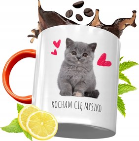 Narancssárga Bögre Valentin Napra Lányoknak, fényképes nyomattal