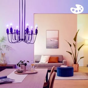 2 db-os Philips SMART RGB LED izzó szett, dimmelhető C37 E14/4,9W/230V 2200-6500K