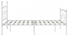 fehér fém ágykeret lécezett ágyráccsal 120 x 200 cm