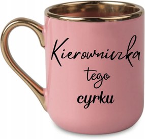 Elegáns bögre A cirkusz vezetője/Kérlek ne nézz rám 330 Rózsaszín