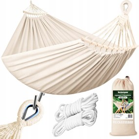 Függőágy 2 Személyes Kerti Hinta Erős Kerek Megerősített Fejpánt Nagy Táska