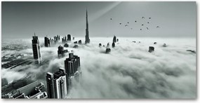 Fotó üvegkép Köd Dubai felett 140x70