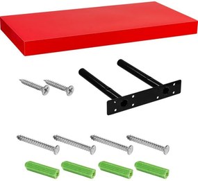 Fali polc STILISTA® Volato 30 cm - piros fényes