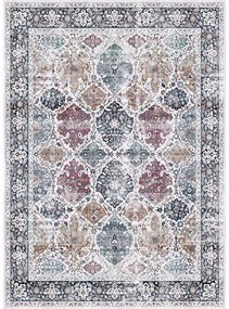 Carpetum bézs alapon, piros mintás szőnyeg 100x150