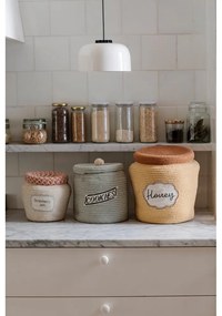 Krémszínű textil játéktároló kosár ø 20x23 cm Jam Jar – Lorena Canals
