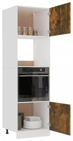 vidaXL “Lyon” füstös tölgy színű fa mikrohullámúsütő-szekrény