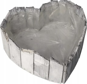 Virágcserép Fa Szív Fedél Szürke Virágtartó