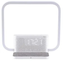 Immax 08994L - LED Dimmelhető asztali lámpa ébresztőórával és töltővel 18W/230V fehér