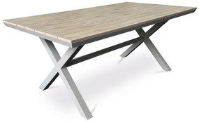 Autronic Kerti asztal, alumínium, polifa, bézs, AZT-S1510 OAK