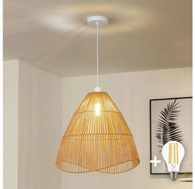 Brilagi - LED csillár kábelen CERIA BOHO 1xE27/40W/230V átm. 50 cm barna