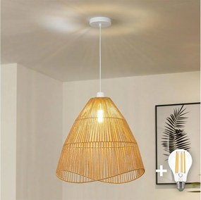 Brilagi - LED csillár kábelen CERIA BOHO 1xE27/40W/230V átm. 50 cm barna