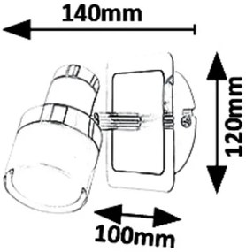 Rabalux 5021 - LED Fali spotlámpa HAROLD LED/5W/230V IP44