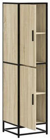 Highboard sonoma tölgy 35,5x35x139 cm gépelt fa és fém