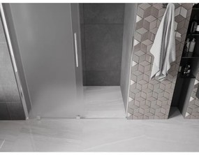 Mexen Velar, tolózuhanyajtó nyitáshoz 130 cm, 8 mm-es matt üveg, króm, 871-130-000-31-01