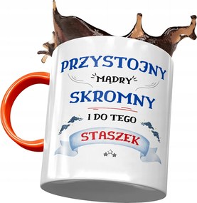 Narancssárga bögre Stanislaw Staszek kollégának, fényképes nyomtatással