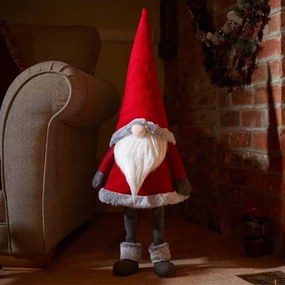 Karácsonyi Bobbly Bert skandináv manó figura 80 cm &#8211; piros
