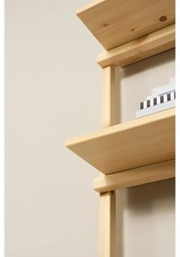 Natúr színű borovi fenyő fali könyvespolc 66x127 cm Groove – Karup Design