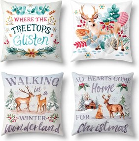 Ünnepi Párnahuzat Szett 50 x 50 cm 4 Darab