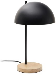Fekete-natúr színű asztali lámpa fém búrával (magasság 48,5 cm) Catlar – Kave Home