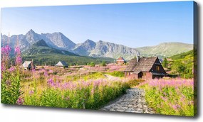 Vászonkép Kunyhók a hegyekben 100x70 cm
