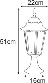 KAJA K-5006S CZARNY LOZANA Fekete Színű Kültéri Állólámpa 1xE27 15W IP44