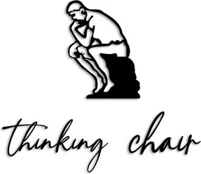 Thinking fém faldekoráció, 20×28 cm