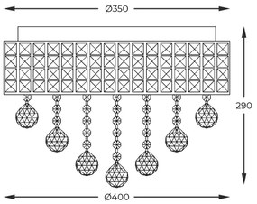 Zuma Line 19027-M - Mennyezeti lámpa CAPRI 6xG9/25W/230V króm