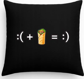 Kebab párna a Kebab-rajongók számára, fekete