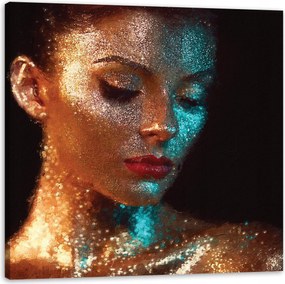 Vászonkép Elmélkedő Nő Vízcseppek 50X50 cm